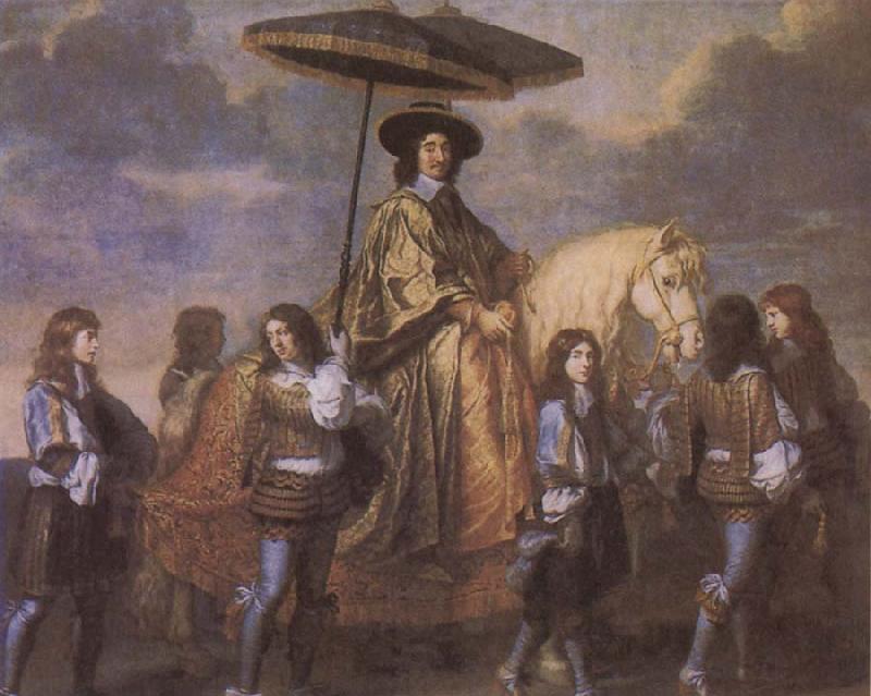 Charles le Brun Chancellor Seguier at the Entry of Louis XIV into Paris in 1660 oil painting picture